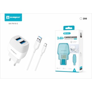 (SX-FA15-C) CARREGADOR QUALCOMM QUICK CHARGE 3.0 - TIPO C