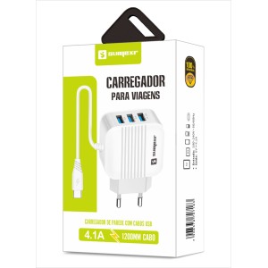 (SX-T8-C) - Carregador De Parede + Cabo Usb Tipo C - [Caixa com 200 peças]