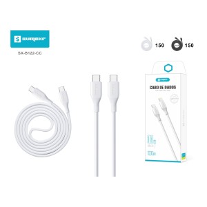 [SX-B122-CC] CABO DE DADOS E CARREGAMENTO USB-C/USB-C 3A [CAIXA COM 300 PEÇAS]