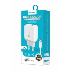 (SX-QC5-V8) - Carregador De Parede + Cabo Micro Usb - [Caixa com 200 peças]