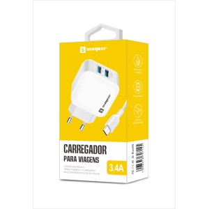 (SX-F12-V8) - Carregador De Parede+ Cabo Micro Usb - [Caixa com 200 peças]